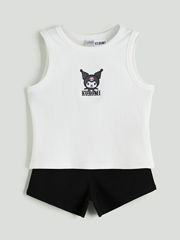 LCW Kids Bisiklet Yaka Kuromi Nakışlı Kız Çocuk Atlet