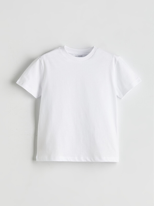 LCW Kids Bisiklet Yaka Basic Erkek Çocuk Tişört