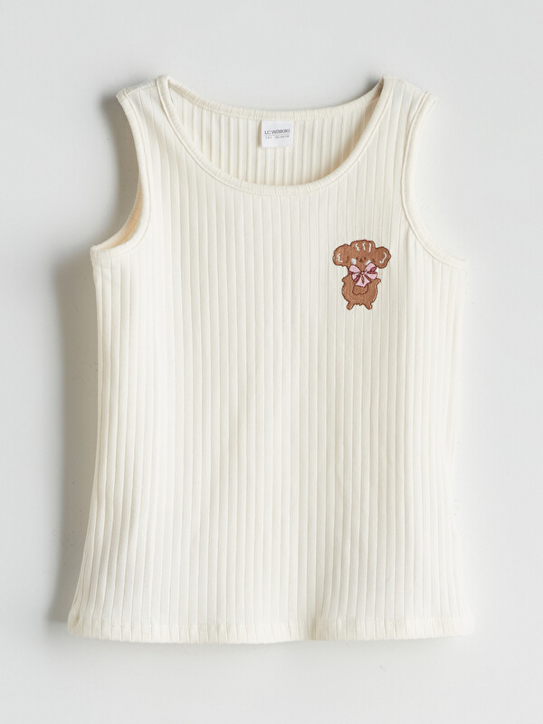 LCW Kids Nakışlı Kız Çocuk Pijama Üst