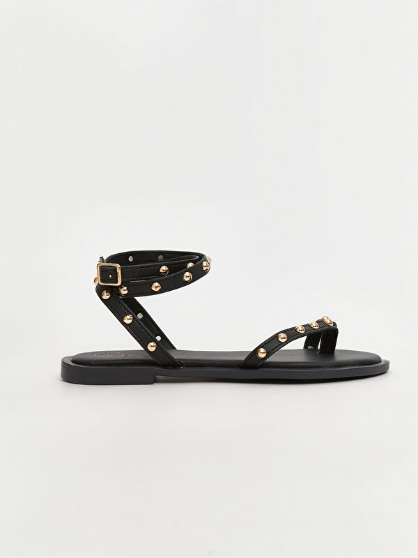 Bilekten Bağlamalı Kadın Sandalet - Görsel 3