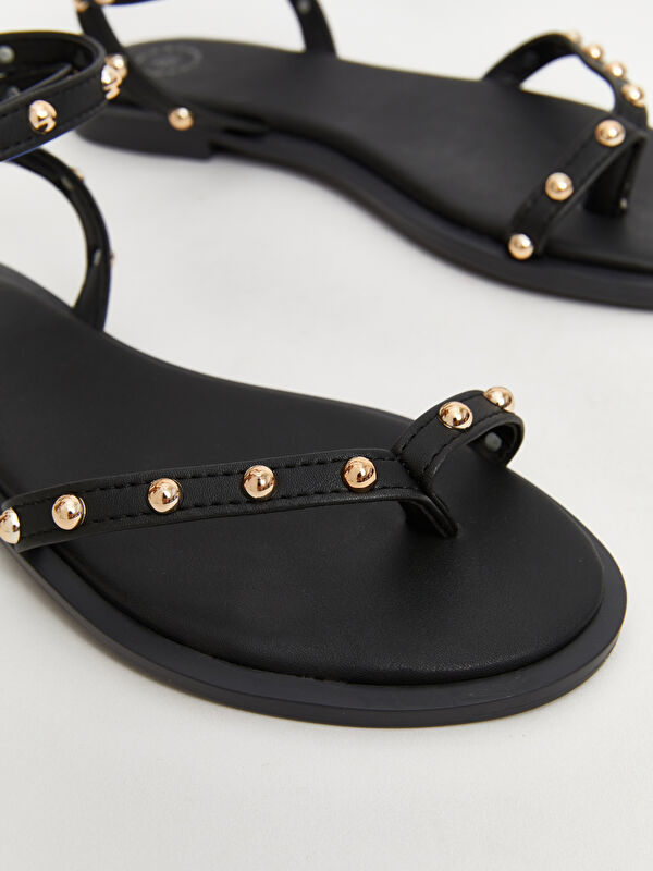 Bilekten Bağlamalı Kadın Sandalet - Görsel 4