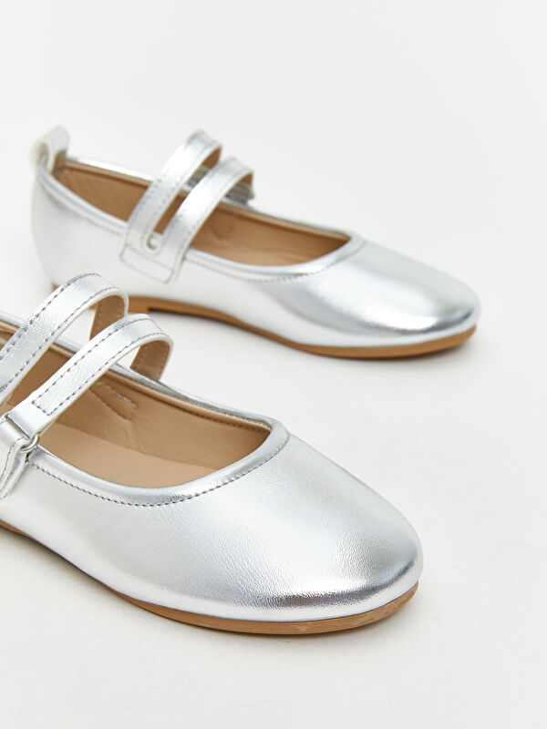 Lcw Steps Bej Lcw Steps Deri Parlak Görünümlü Kız Çocuk Babet