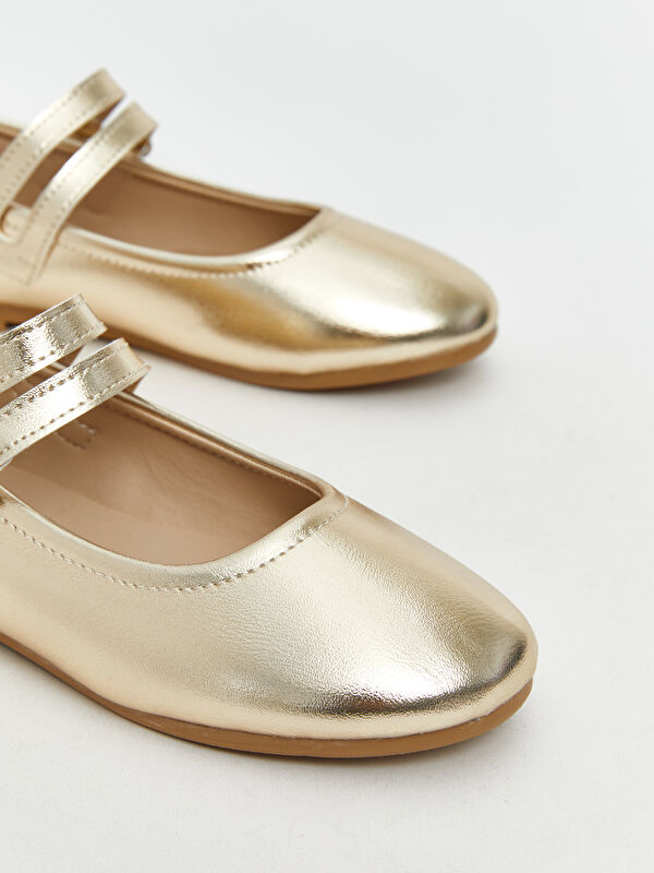 Lcw Steps Bej Lcw Steps Deri Parlak Görünümlü Kız Çocuk Babet