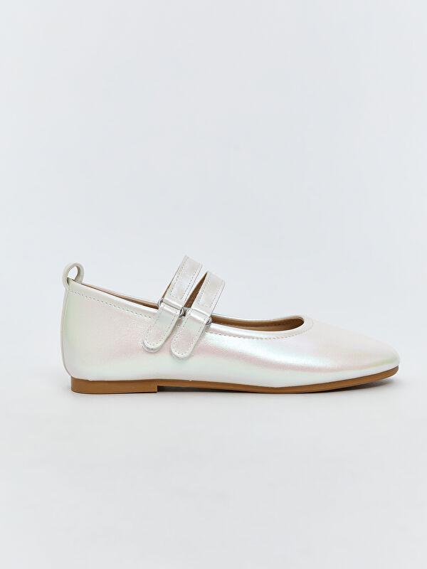 Lcw Steps Bej Lcw Steps Deri Parlak Görünümlü Kız Çocuk Babet