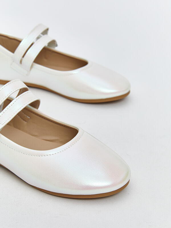 Lcw Steps Bej Lcw Steps Deri Parlak Görünümlü Kız Çocuk Babet