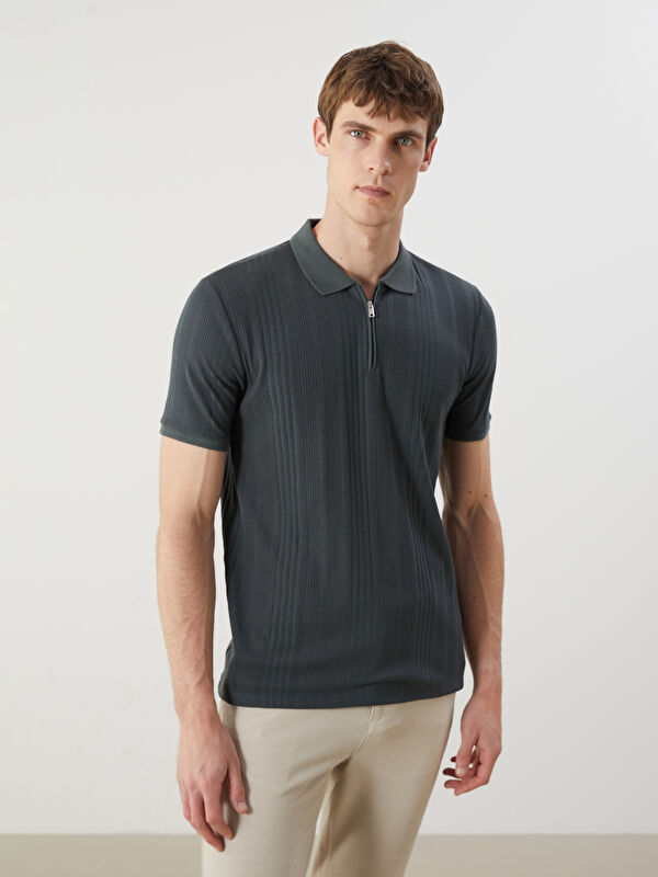LCW Vision Polo Yaka Penye Erkek Tişört