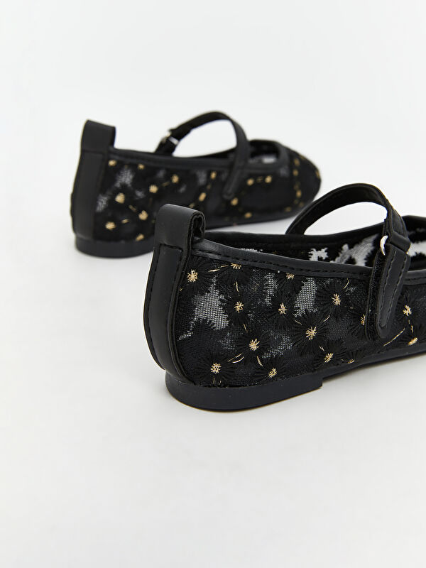 Lcw Steps Ekru Lcw Steps Çiçek Nakışlı Kız Çocuk Babet