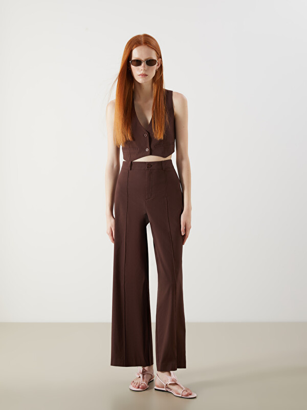LCWAIKIKI Classic Regular Fit Wide Leg Women's Trousers
