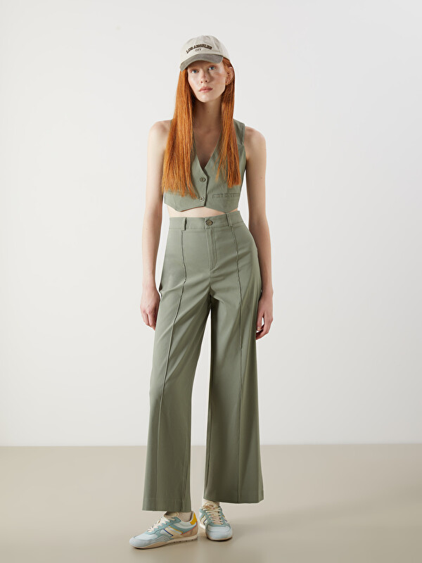 LCWAIKIKI Classic Pantalon Large à Coupe Régulière pour Femmes