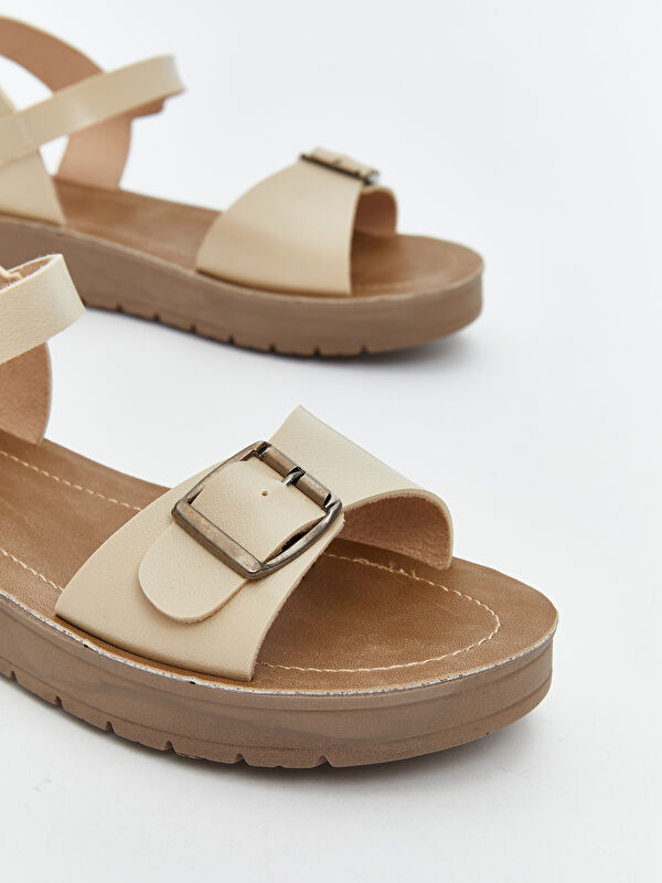 Bilekten Bağlamalı Kadın Sandalet - Görsel 4