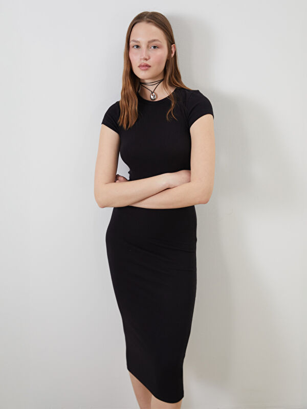 XSIDE Bisiklet Yaka Bodycon Elbise
