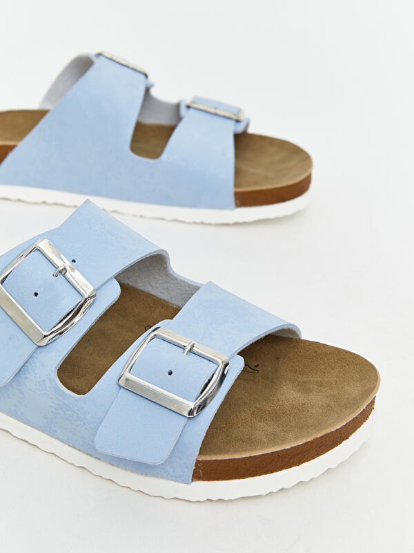 Lcw Steps Mavi Lcw Steps Çift Bantlı Kadın Terlik