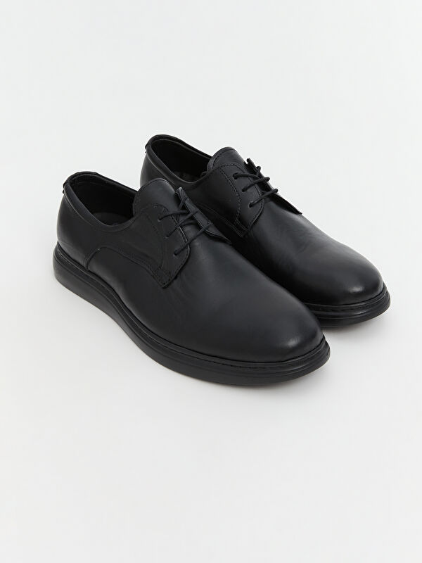 Bağcıklı Deri Görünümlü Erkek Klasik Ayakkabı - Görsel 2