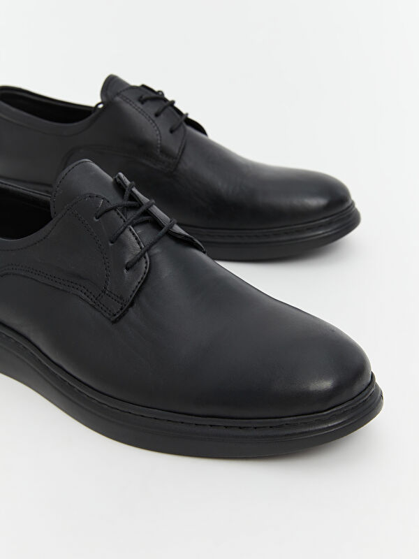 Bağcıklı Deri Görünümlü Erkek Klasik Ayakkabı - Görsel 4