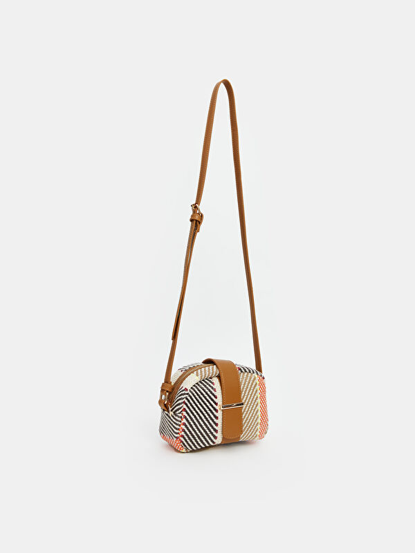 LCW ACCESSORIES Patterned Straw Women's Shoulder Bag
