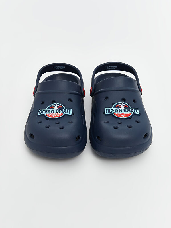 Lcw Steps Lacivert Lcw Steps Baskili Erkek Çocuk Plaj Sandaleti