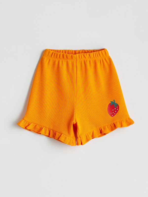 LCW Kids Beli Lastikli Kız Çocuk Şort