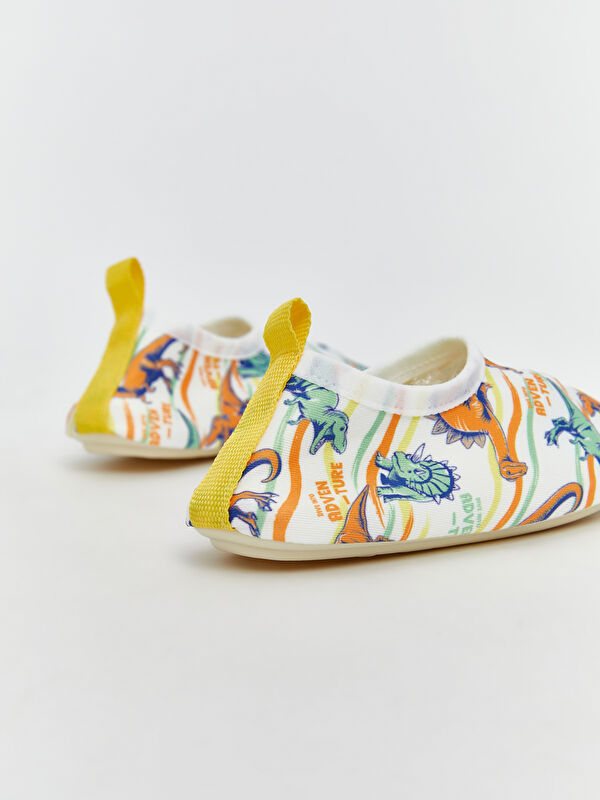 Dinozor Baskılı Erkek Bebek Deniz Ayakkabısı - Görsel 6