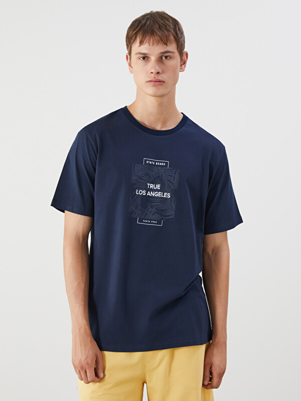 LCW Vision T-shirt en Jersey Imprimé à Col Rond pour Hommes