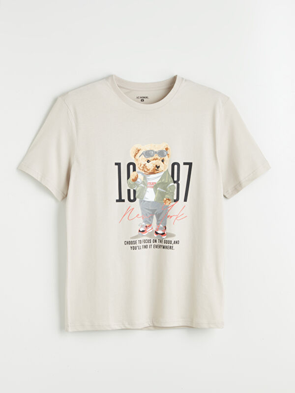 LC WAIKIKI Bisiklet Yaka Kısa Kollu Erkek Pijama Üst