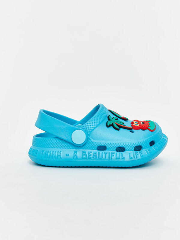 Lcw Steps Turkuaz Lcw Steps Baskili Erkek Bebek Plaj Sandaleti