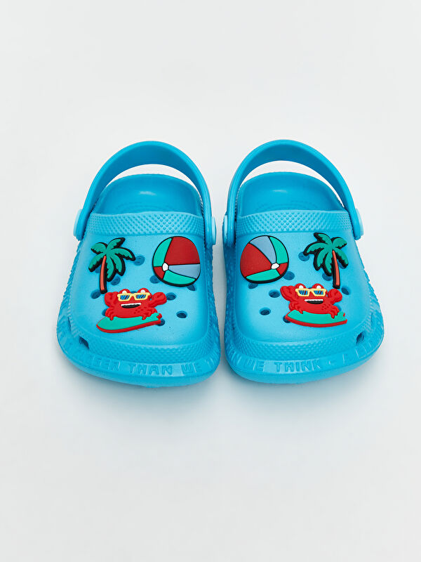 Lcw Steps Turkuaz Lcw Steps Baskili Erkek Bebek Plaj Sandaleti