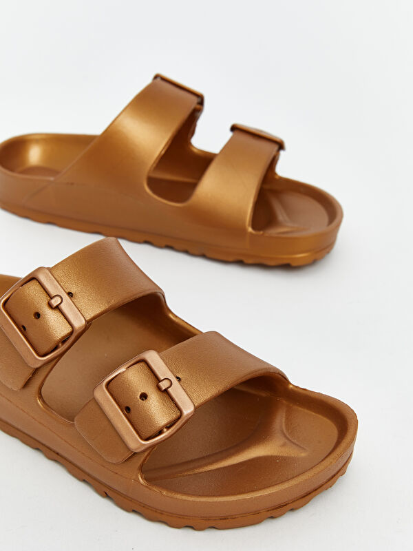 Lcw Steps Gri Lcw Steps Çift Bantlı Kadın Terlik