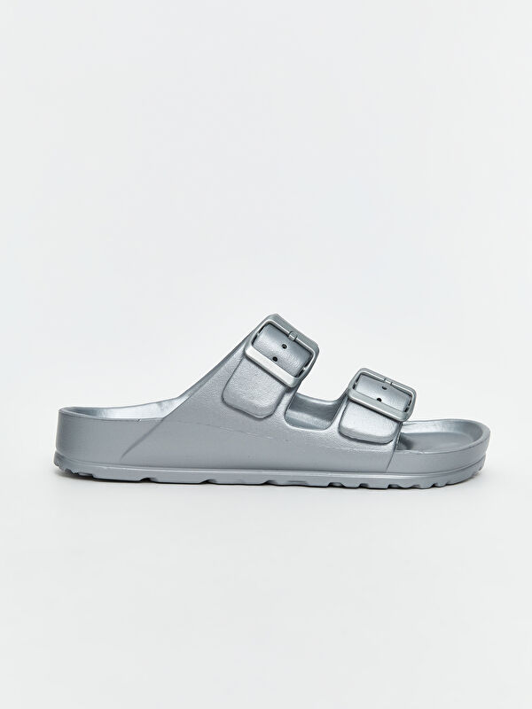 Lcw Steps Gri Lcw Steps Çift Bantlı Kadın Terlik