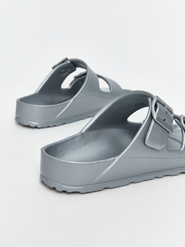 Lcw Steps Gri Lcw Steps Çift Bantlı Kadın Terlik