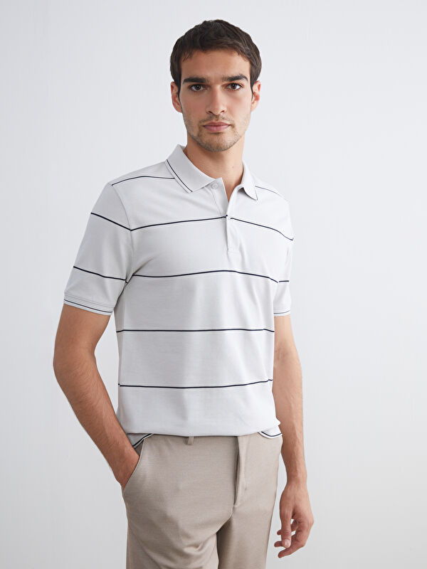 SOUTHBLUE Polo Yaka Çizgili Pike Erkek Tişört