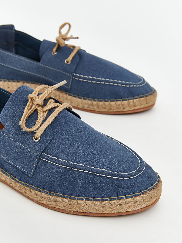 Hasır Tabanlı Erkek Espadril Ayakkabı - Görsel 4
