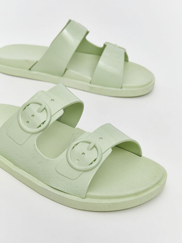 Çift Bantlı Kadın Terlik - Görsel 4