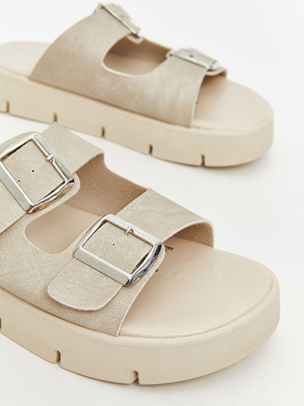 Lcw Steps Haki Lcw Steps Çift Bantlı Kadın Terlik