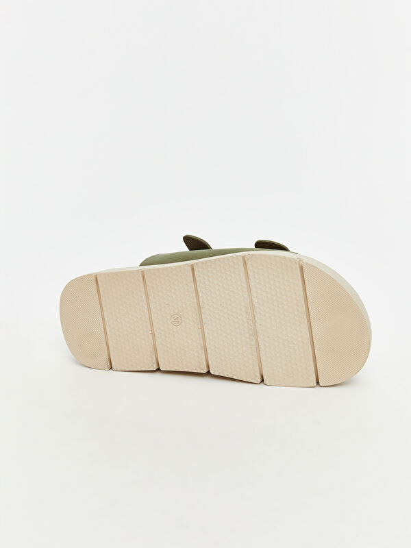 Lcw Steps Haki Lcw Steps Çift Bantlı Kadın Terlik