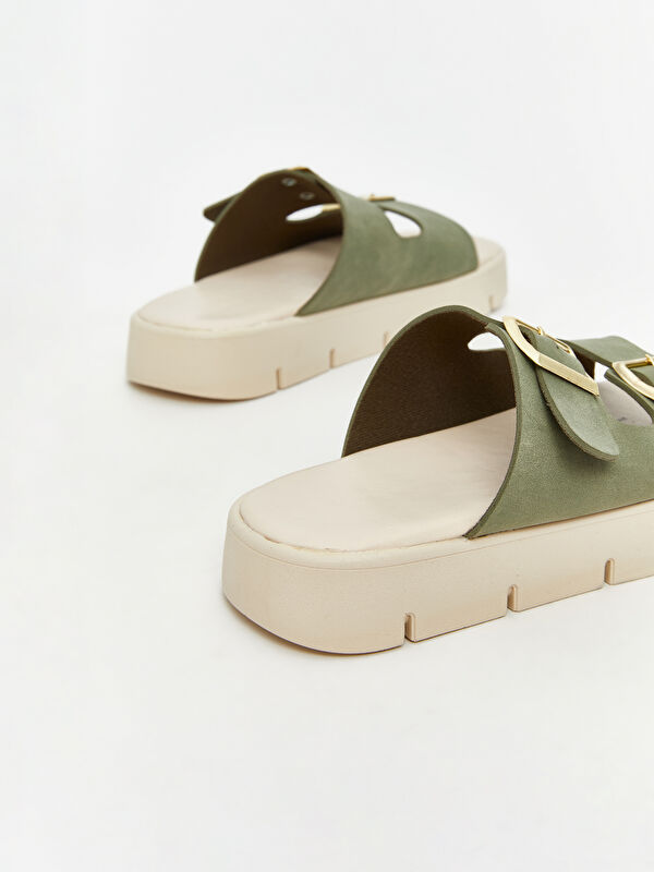 Lcw Steps Haki Lcw Steps Çift Bantlı Kadın Terlik