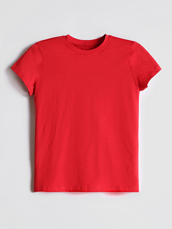 LCW Kids Crew Neck Basic Girls' T-Shirt