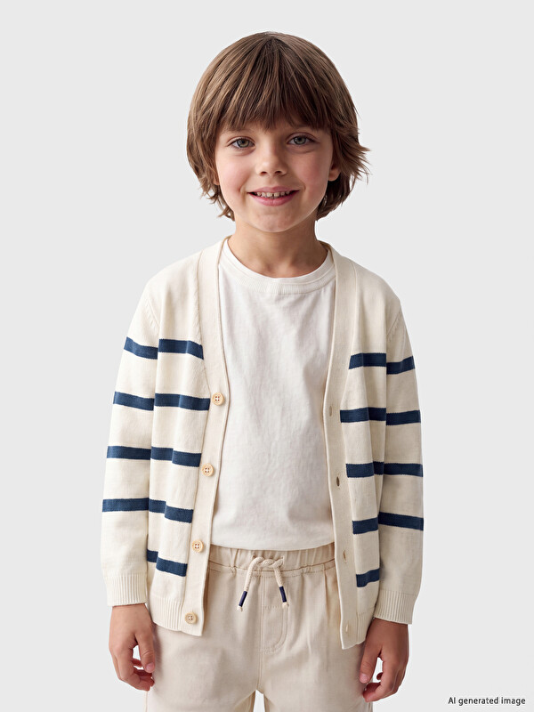 LCW Kids V Yaka Erkek Çocuk Triko Hırka
