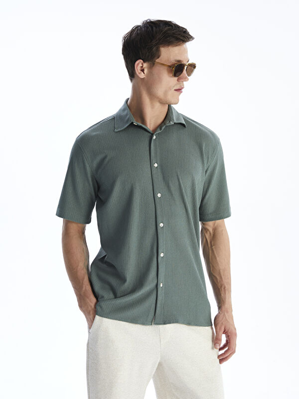 LCW Vision Regular Fit Kısa Kollu Erkek Gömlek