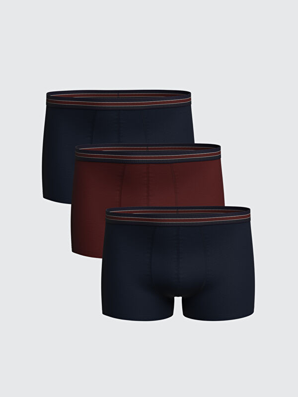 LC WAIKIKI Büyük Beden Standart Kalıp Pamuklu Esnek Erkek Boxer 3'lü