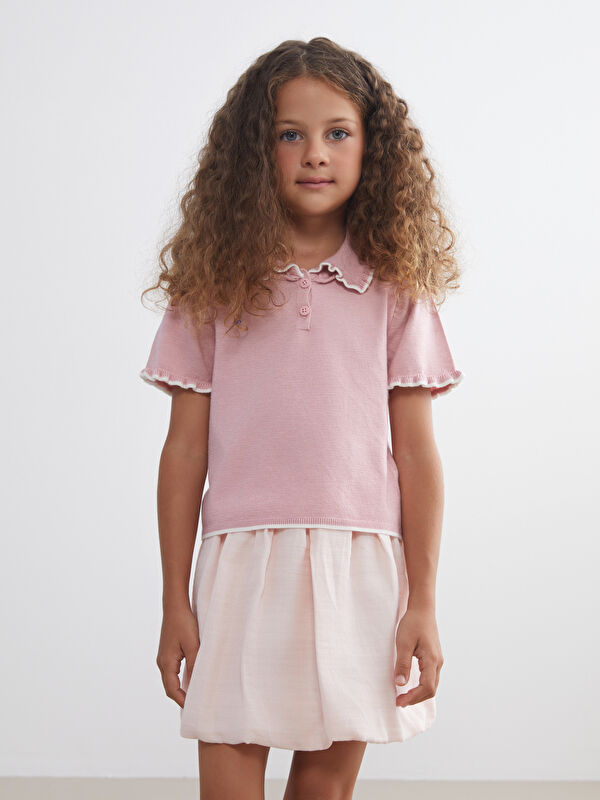 LCW Kids Polo Yaka Kız Çocuk Tişört