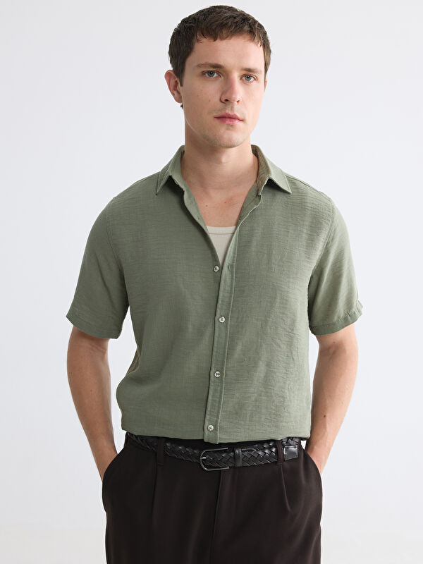 LCW Vision Regular Fit Krinkle Erkek Gömlek