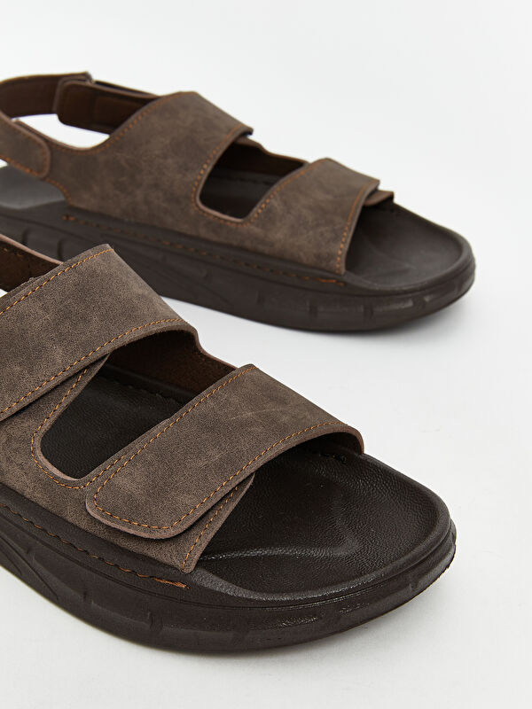 Lcw Steps Antrasit Lcw Steps Süet Görünümlü Erkek Sandalet