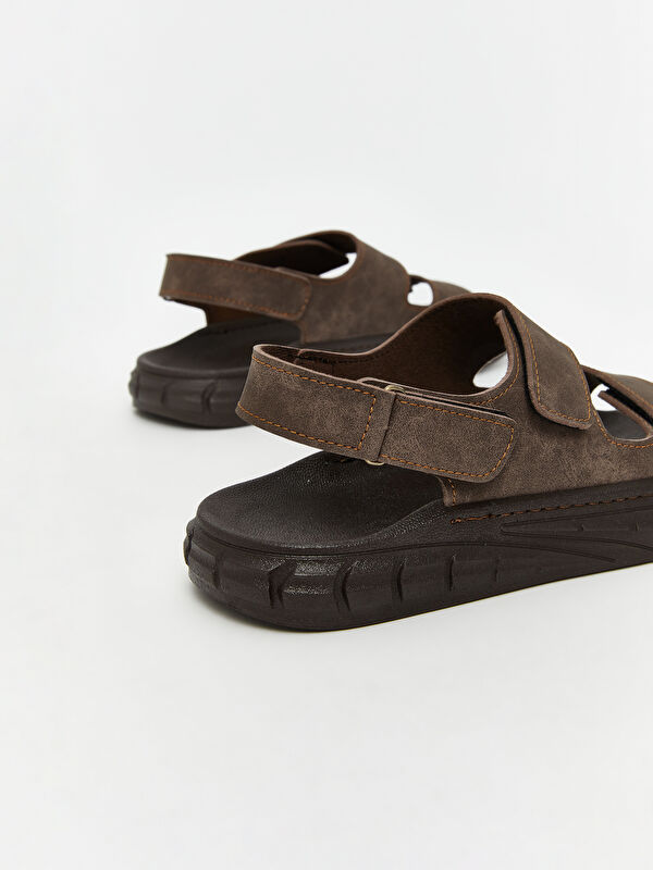 Lcw Steps Antrasit Lcw Steps Süet Görünümlü Erkek Sandalet