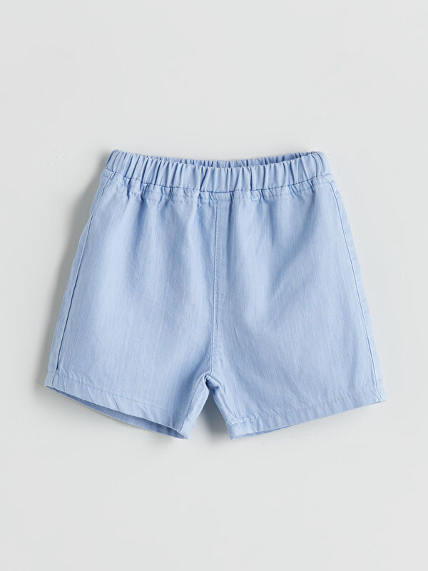 LCW baby Beli Lastikli Erkek Bebek Jean Şort