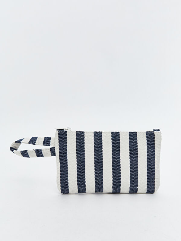 LCW ACCESSORIES Çizgili Kanvas Portföy Çanta