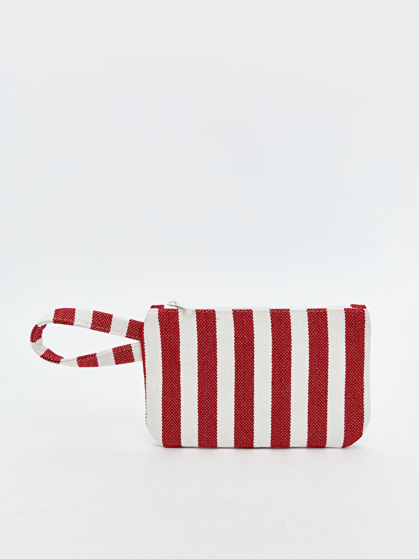 LCW ACCESSORIES Çizgili Kanvas Portföy Çanta