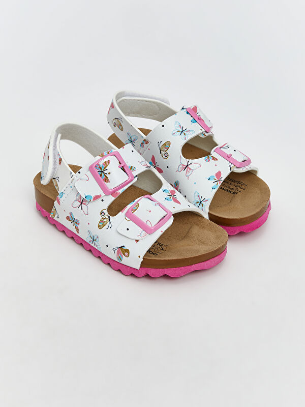 LCW STEPS Kelebek Baskılı Kız Bebek Sandalet