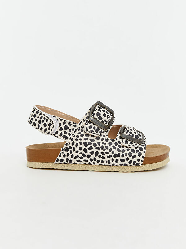 Zebra Desenli Kız Bebek Sandalet - Görsel 3