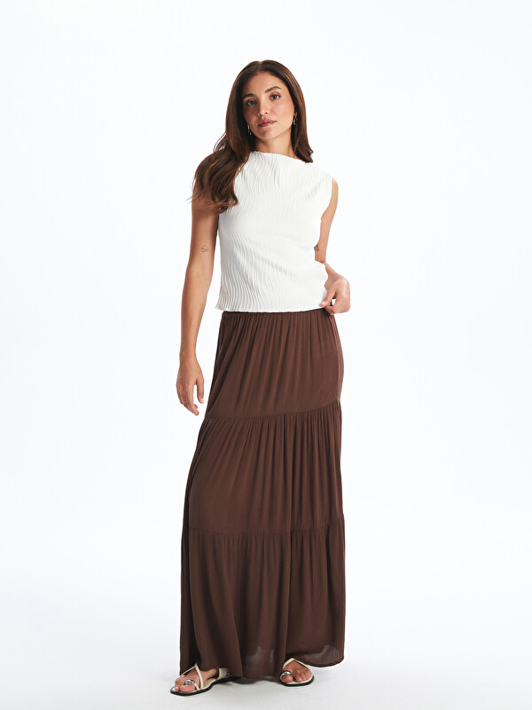 LCWAIKIKI Classic Elasticated Waist Layered Skirt
