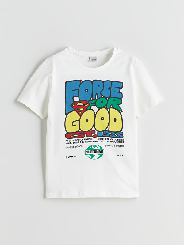 LCW Kids T-Shirt pour Garçons Imprimé Superman à Col Rond
